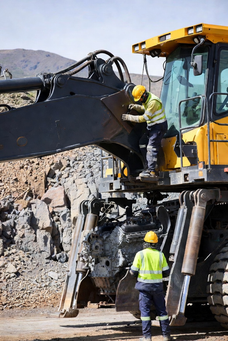 Open pit mining site